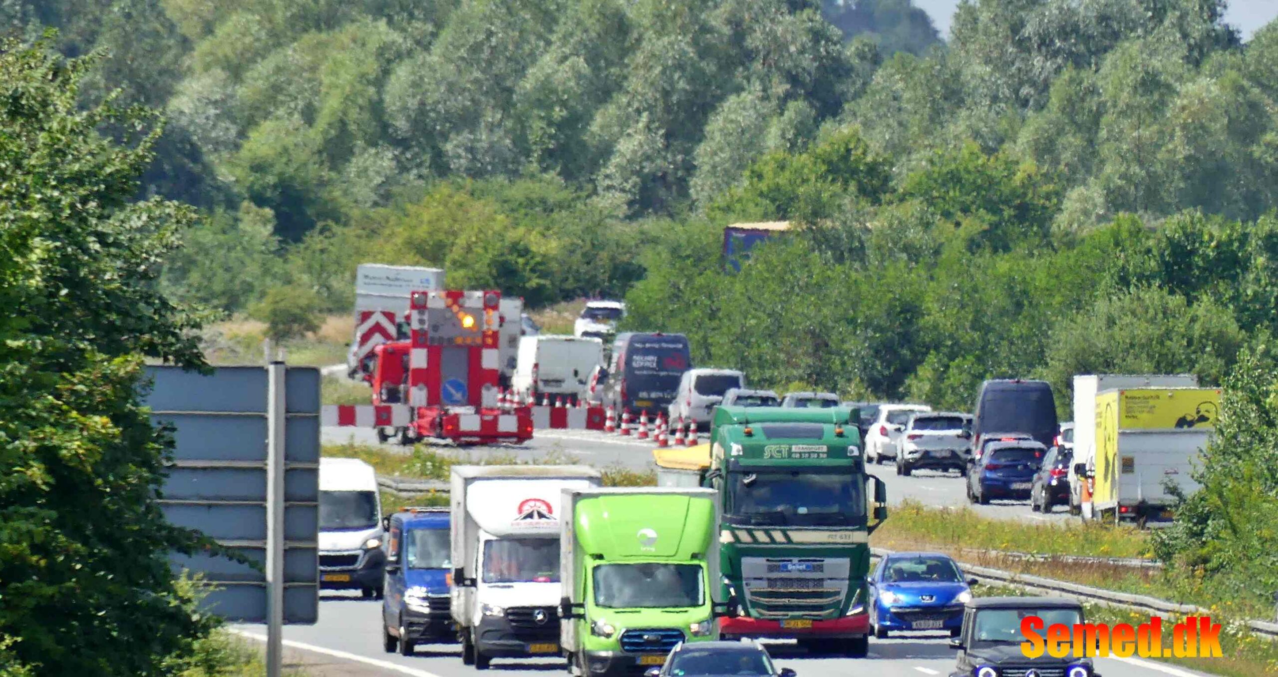 Færdselsuheld med spøgelsesbilist på motorvej